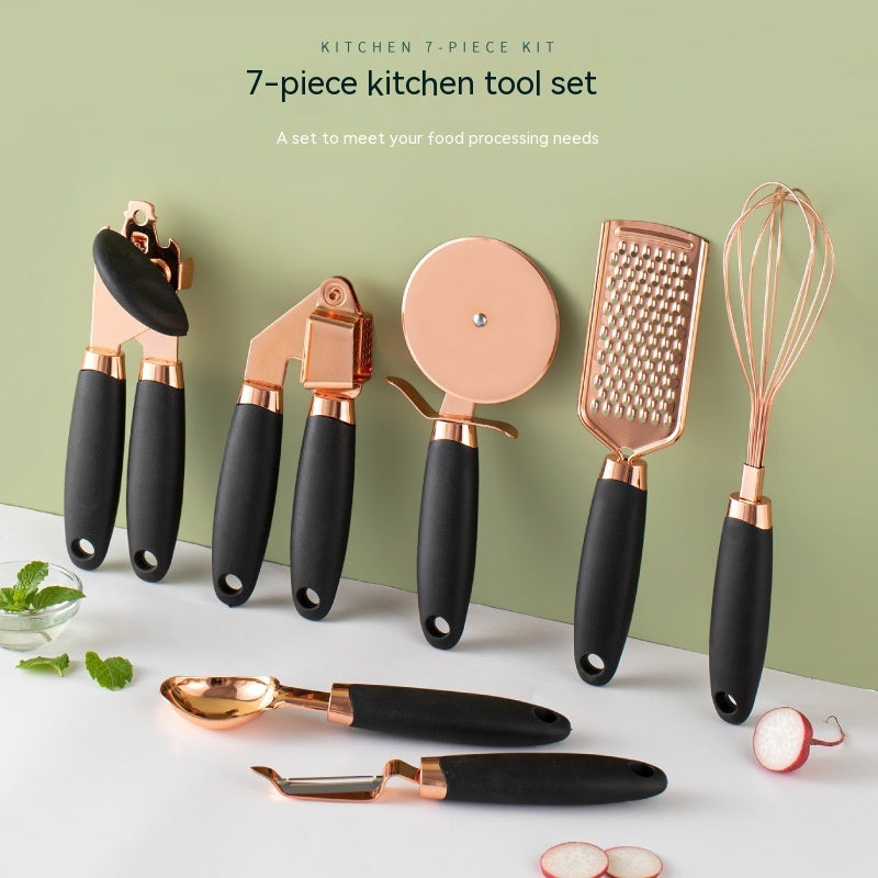 7PC Copper & Stainless Steel Kitchenware Set