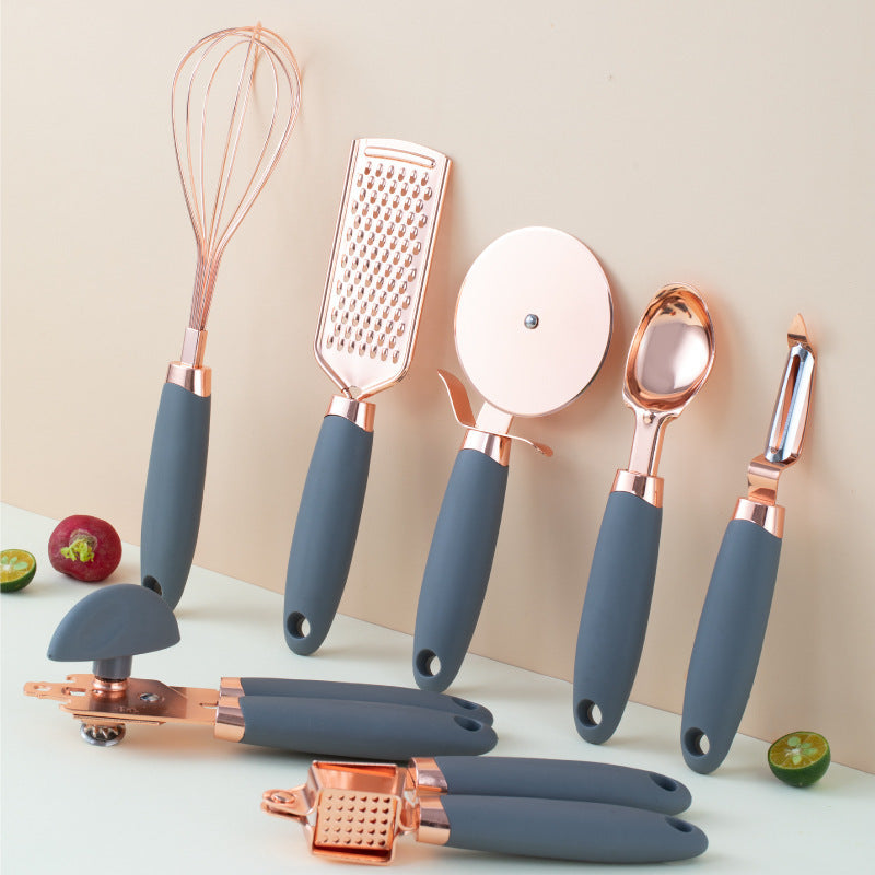 7PC Copper & Stainless Steel Kitchenware Set